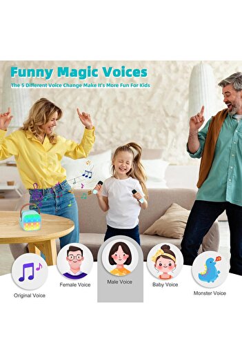 Primo Plus Karaoke Machine with 2 Wireless Microphones, Portable Bluetooth