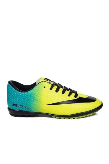Walked Super Mercury Erkek Dişsiz Çim Halısaha Futbol Ayakkabısı 401 Sarı Turkuaz