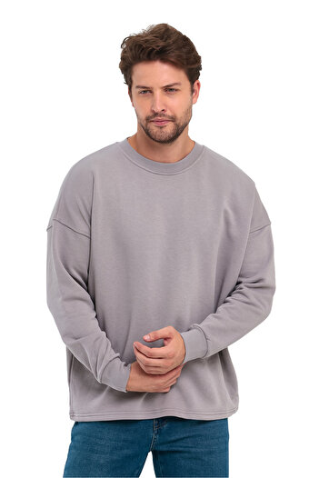 Rodi 3 Iplik Şardonsuz Bisiklet Yaka Sweatshirt Rd24ke055407
