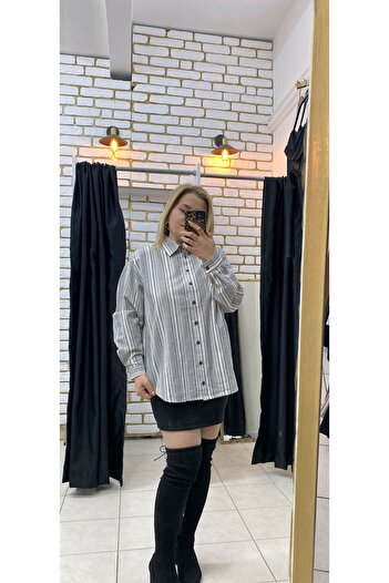 TUBA TOPTAŞ STRIPED POPLIN SHIRT
