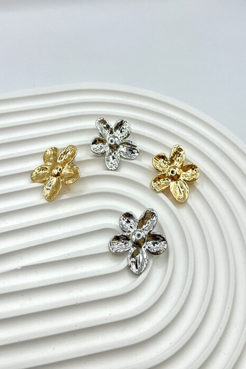 DEMOKAN Women's Earrings Line Pattern Flower Earrings
