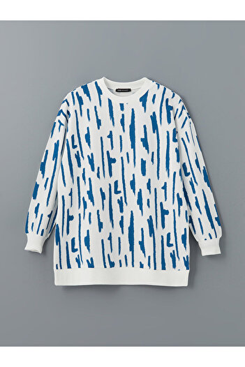 LC Waikiki Crew Neck Patterned Women's Sweatshirt Tunic - S5H384Z8