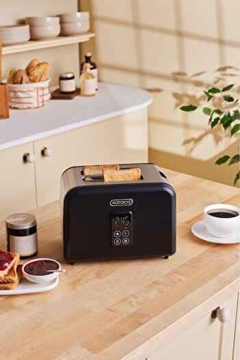 Karaca Black Multicrust Retro Toaster