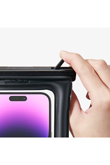 Spigen Aqua Shield Floating WaterProof iPX8 Sertifikalı Su Geçirmez Yüzer Kılıf A610 Black - AMP04529