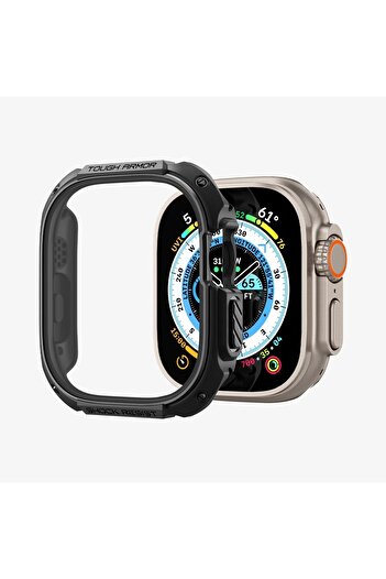Spigen Apple Watch 49mm (Ultra 3/2/1) Kılıf Tough Armor Black - ACS05457