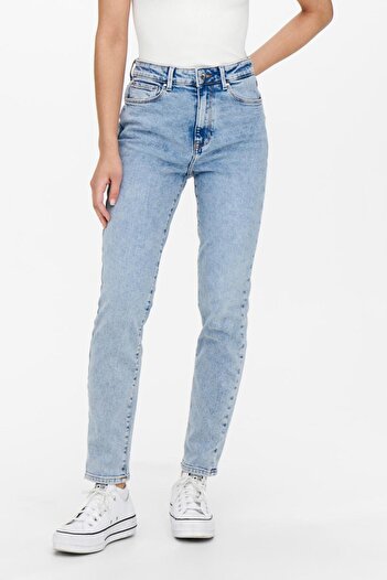 ONLY Pantaloni de damă, albastru deschis, cu talie înaltă, slim fit 15248715