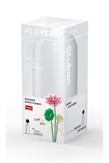 Sluban Flower Vase Building Kit - A Unique Flower Container with 254 PCS and Flowers Lotus