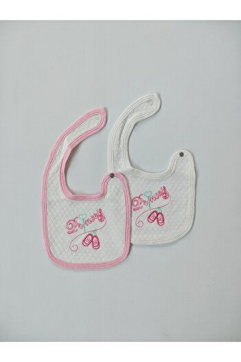 Bebella 2-Piece Drooling Diapers for Baby Girl - Apron and Lid Sheet with Snaps