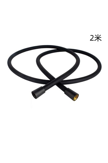 Choice BLACK-2M BriskSpring Super Soft 1.5/2M Silicone Shower Hose Black Flexible Long Handheld Shower Head