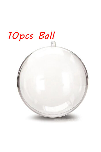 Choice 4cm 10PCS Ball 10Pcs Clear Acrylic Transparent Ball Plastic Fillable Bauble DIY Ornament Wedding Par