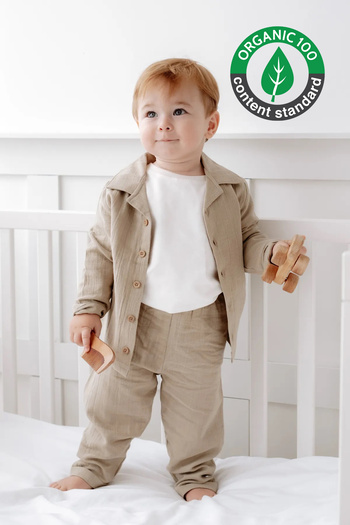 Lilabio 100% Cotton Muslin Bohemian Shirt Set 1-5 Years