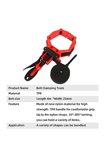 Choice 4M Belt Frame Clips Multifunction Blet Clamp Quick 35°-305° Adjustable Band Clamp Polygonal Clip ...