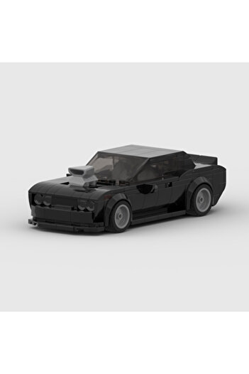 Choice Challenger-Black MOC Dodge challenger Charger Dom racing Racer Building Blocks Brick Creative Garage