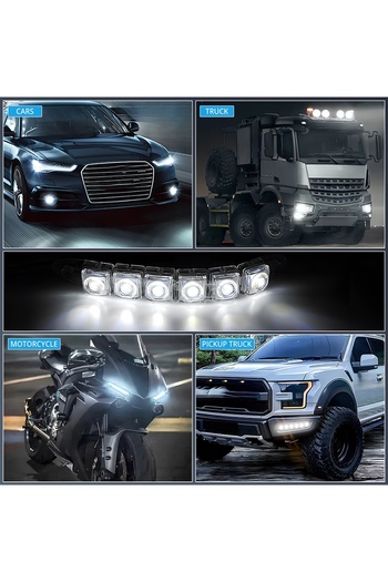 Choice Crystal Blue 2X Waterproof DRL 6Chips Led Car Auto Decorative Flexible Daytime Running Light Driving