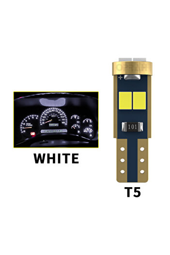 Choice 10pcs T5 White Oprah 10pcs T5 W3W W1.2W LED Bulbs Canbus Car Interior Lights Dashboard Warning Lamp