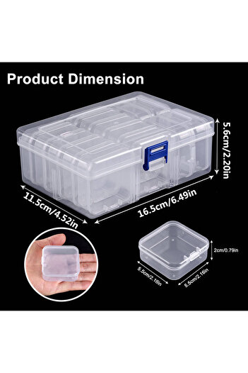 Choice1 1 Piece Handmade Material Storage Box, 12/14/15 Clear Plastic Storage Box For Beading, Art, DIY ,...
