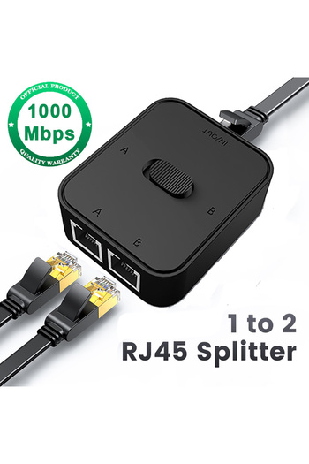 Choice1 1000Mbps 1 In 2 Out Ethernet Adapter RJ45 Splitter Lan Connector Cat 6 rj45 Splitter Switch Coupl...