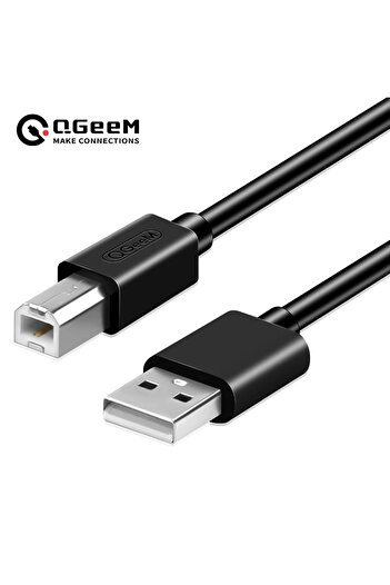 Choice 2m USB2.0 Nickle Plated QGeeM usb cable for printer High Speed A to B Male to male usb Printer Cable