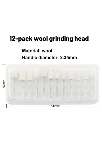 Choice 12pcs 12 pcs wool felt mounting polishing wheel outer diameter 8-11.8mm drill bit grinding Rotary to