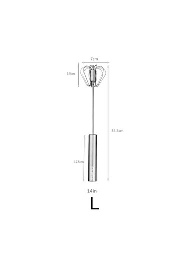 Choice L JJYY Kitchen Stainless Steel Whisk Creamer Semi-automatic Rotary Whisk Beech Wood Vase Handle Han.