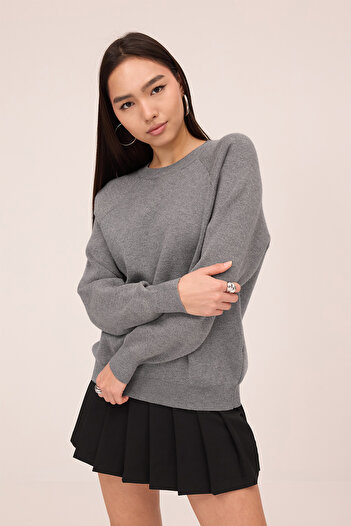 Addax Crew Neck Basic Knitwear Sweater K3437-C4