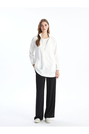 LC Waikiki New Season Hooded Plain Oversize Women's Tunic - S5G131Z8