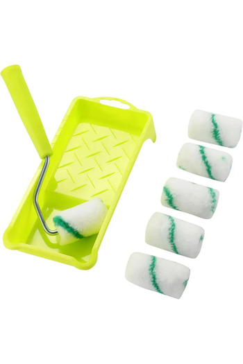 Choice Yellow Paint Rollers Set, 2 inch Paint Roller with 6 Covers, Small Paint Roller, Paint Rollers for P
