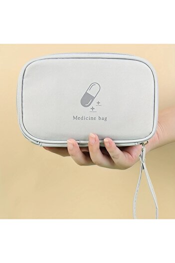 Choice grey-1pc 1pc/3pcs/5pcs Portable Medicine Bag Cute First Aid Kit Medical Emergency Kits Organizer Out