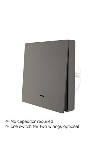 Choice 1 gang gray MoesHouse Tuya ZigBee Smart Light Switch No Neutral Wire No Capacitor Needed Smart Life
