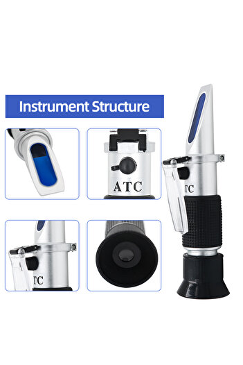 Choice 4 in 1 Hand Held Car Refractometer Vehicle 30-35% Adblue Fluid Glycol Urea Tester Battery Antifre...