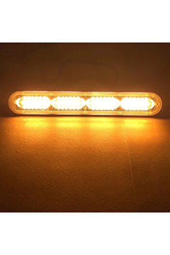 Choice 1pcs Yellow 1X 24LED 19CM Truck LED Strobe Police Warning Light Grille Flashing Side Light Bar Car B