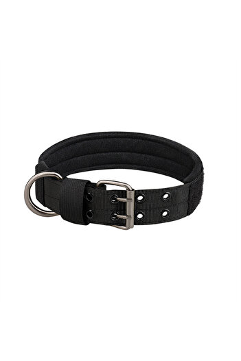 Choice L Black Adjustable and Durable Nylon Tactical Pet Dog Collar ,Suitable for Medium and Large Dogs