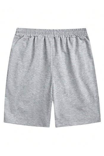 De Carte Ny Alien Beige Printed Casual Seasonal Unisex Shorts Bermuda