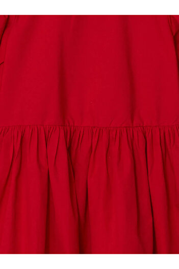 LC Waikiki Lcw Kids Red Crew Neck Girl's Dress