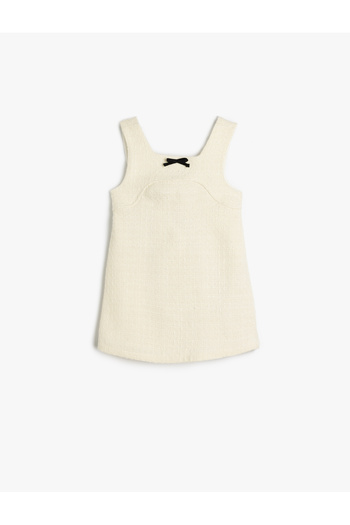 Koton Vlněná směs popruhů Gilet Ecru Dětské dívčí šaty 5smg80072aw