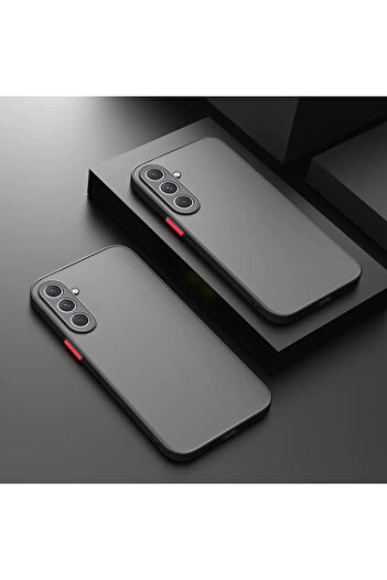 Fibaks Galaxy S25 Case Matte Anti-Fingerprint Camera Protection Hard Silicone Cover with Colorful Keys
