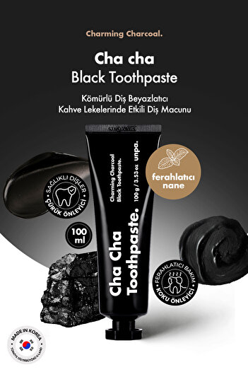 UNPA UNPA [.] Cha Cha Toothpaste : All-Natural Organic Charcoal Teeth Strengthening Toothpaste for Minty