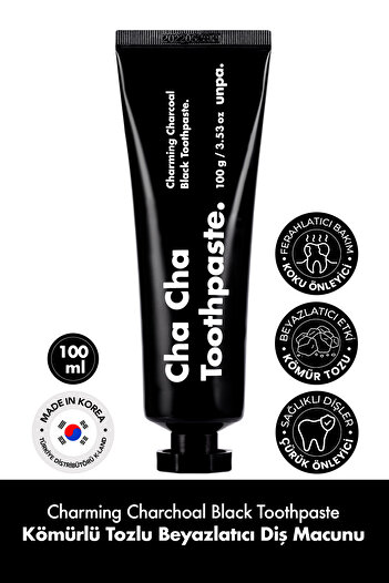 UNPA UNPA [.] Cha Cha Toothpaste : All-Natural Organic Charcoal Teeth Strengthening Toothpaste for Minty
