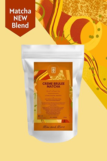 Mim and More Creme Brûlée Matcha - Crème Brûlée Aromalı Matcha, 100 gr