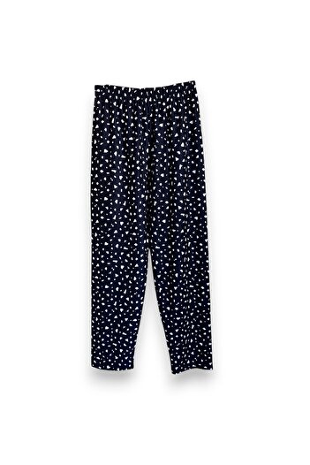 FORMO Women's Black and White Patterned Suede Quality Soft Winter Pajama Bottoms