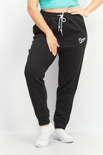 Puma Women Sportswear Fit Embroidered Logo Sweatpants, Black