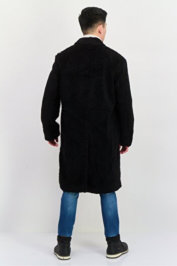 Hugo Boss Men Textured Trench Coat, Black
