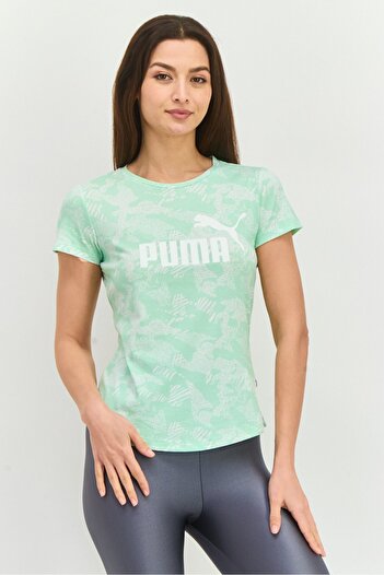 Puma Women Sportswear Fit Short Sleeve Training Top, Green