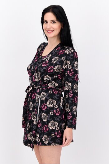 Vince Camuto Women 2 Pcs Long Sleeves Sleepwear Dress With Robe, Multicolor