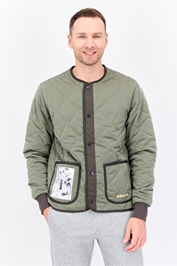 adidas Men Sportswear Fit Long Sleeves Outdoor Jacket, Olive