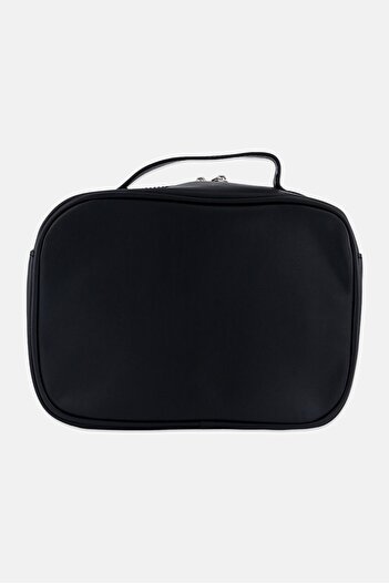 French Connection Women Brand Logo Makeup Bag, Black