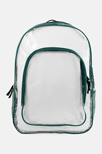 Clear Kids Girl Transparent Backpack 30 L x 42 H x 15 W cm, Green