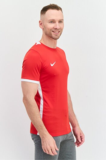 Nike Men Slim Fit Short Sleeve Soccer Jersey, Red