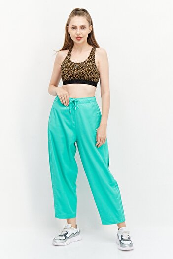 adidas Women Sportswear Fit Drawstring Outdoor Track Pants, Green