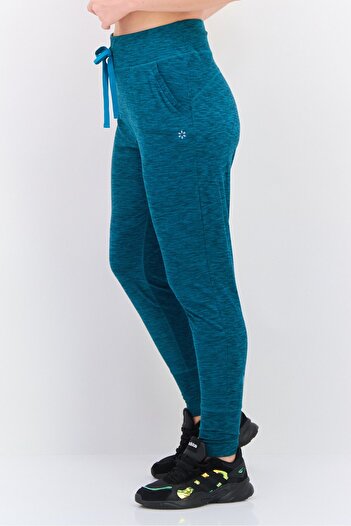 Nine West Women Sportswear Fit Training Jogger Pants, Heather Teal Green